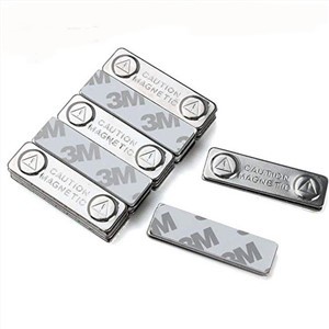 Tag Nama Magnetik Logam Lencana Nama Kustom